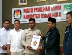 Ketua Gerindra Rohul yang baru Budiman Lubis Kunjungi  KPU dan Kesbangpol Rohul