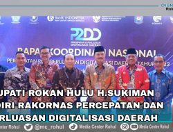 Bupati Rohul Hadir Dalam Rapat Koordinasi Nasional Percepatan dan Perluasan Digitalisasi Daerah (P2DD) Acara Akselerasi Digitalisasi Transaksi Keuangan Daerah