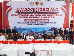 Dirkrimsus Polda Kepri Hadiri Konferensi Pers Penyeludupan Benih Bening Lobster