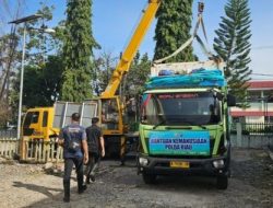 Peti Pendingin Jenazah Bantuan Polda Riau Tiba di RSUD Lubuk Basung Agam